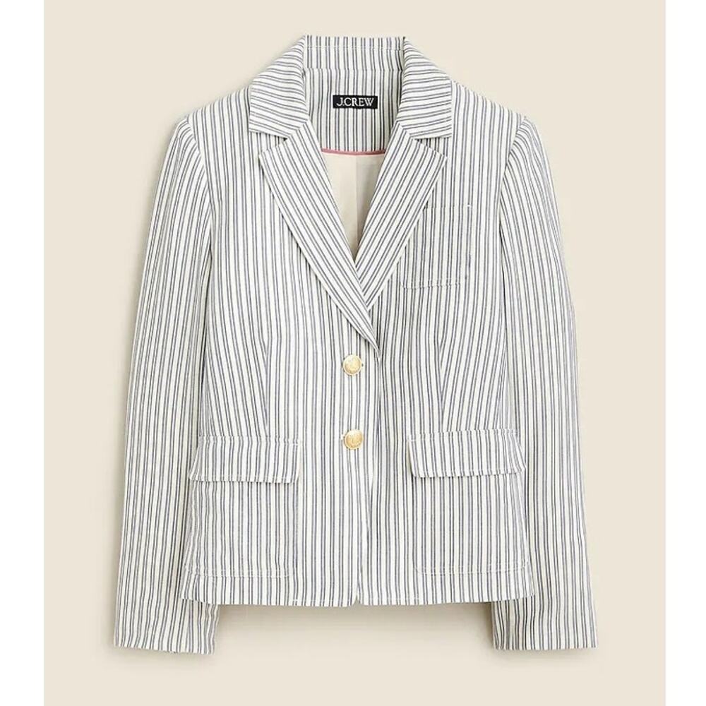 J.Crew Striped Shrunken-fit Blazer in Seersucker